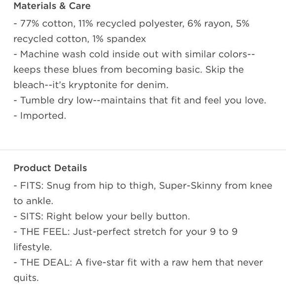 Old Navy Mid-Rise Rockstar Super-Skinny Cut-Off Ankle Jeans NEW Plus Size 26 - Picture 5 of 8